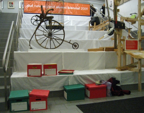 When I walked in with my boxes of tiles, here's what the show looked like.